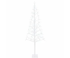 LED girliandų Kalėdų eglutė Balta 180 cm Plienas 196 LED