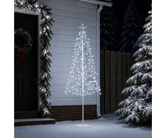 LED girliandų Kalėdų eglutė Balta 180 cm Plienas 196 LED