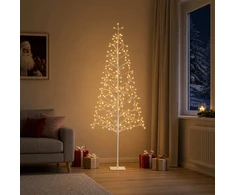 LED girliandų Kalėdų eglutė Balta 20 x 20 x 180 cm Plienas