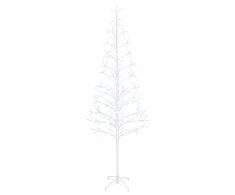 LED girliandų Kalėdų eglutė Balta 47 x 210 cm Plienas 228 LED