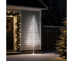 LED girliandų Kalėdų eglutė Balta 47 x 240 cm Plienas 268 LED