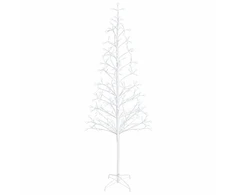 LED girliandų Kalėdų eglutė Balta 47 x 240 cm Plienas 268 LED