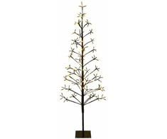LED girliandų Kalėdų eglutė Juoda 150 cm Plienas 164 LED