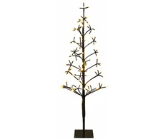 LED girliandų Kalėdų eglutė Juoda 18 x 18 x 120 cm Plienas