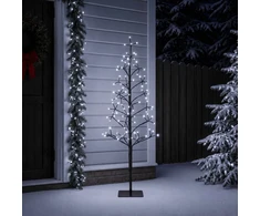 LED girliandų Kalėdų eglutė Juoda 18 x 18 x 150 cm Plienas