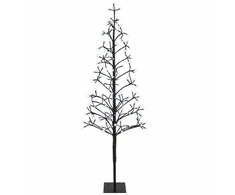 LED girliandų Kalėdų eglutė Juoda 18 x 18 x 150 cm Plienas