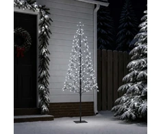 LED girliandų Kalėdų eglutė Juoda 180 cm Plienas 196 LED