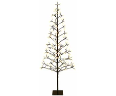 LED girliandų Kalėdų eglutė Juoda 20 x 20 x 180 cm Plienas
