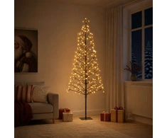 LED girliandų Kalėdų eglutė Juoda 20 x 20 x 180 cm Plienas