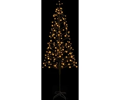 LED girliandų Kalėdų eglutė Juoda 240 cm Plienas 268 LED