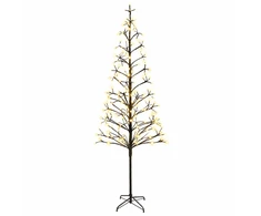 LED girliandų Kalėdų eglutė Juoda 240 cm Plienas 268 LED