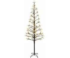LED girliandų Kalėdų eglutė Juoda 47 x 210 cm Plienas 228 LED