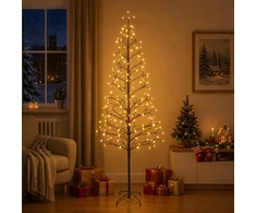 LED girliandų Kalėdų eglutė Juoda 47 x 210 cm Plienas 228 LED