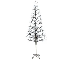 LED girliandų Kalėdų eglutė Juoda 47 x 210 cm Plienas 228 LED