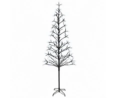 LED girliandų Kalėdų eglutė Juoda 47 x 240 cm Plienas 268 LED
