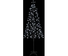 LED girliandų Kalėdų eglutė Juoda 47 x 240 cm Plienas 268 LED