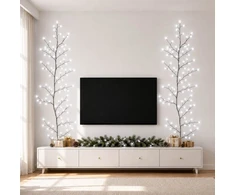 LED gluosnio vijoklis, kalėdinė dekoracija 2 vnt. Juoda 180 cm