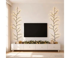 LED gluosnio vijoklis, kalėdinė dekoracija 2 vnt. Juoda 180 cm