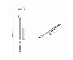 LED juosta 12 vnt. Juoda ir daugiaspalvė Varis ir plastikas