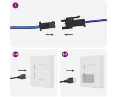 LED juosta 12 vnt. Juoda ir permatoma Varis ir plastikas