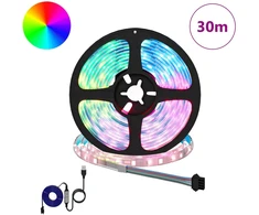 LED juosta 12 pcs Juoda ir permatoma 2500 mm Varis ir plastikas