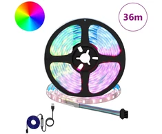 LED juosta 12 pcs Juoda ir permatoma 3000 mm Varis ir plastikas