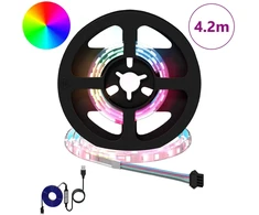LED juosta 12 pcs Juoda ir permatoma 350 mm Varis ir plastikas