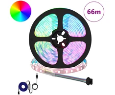 LED juosta 12 pcs Juoda ir permatoma 5500 mm Varis ir plastikas