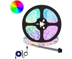 LED juosta 12 pcs Juoda ir permatoma 5500 mm Varis ir plastikas