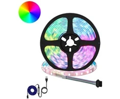 LED juosta 2 pcs Juoda ir permatoma 4000 mm Varis ir plastikas