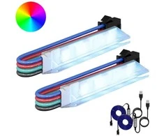 LED juosta 2 pcs Juoda ir Balta 1745 mm Varis ir plastikas
