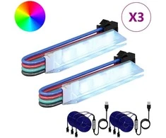 LED juosta 2 pcs Juoda ir daugiaspalvė 1745 mm