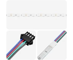 LED juosta 2 pcs Juoda ir permatoma 1300 mm Varis ir plastikas