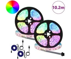 LED juosta 2 pcs Juoda ir permatoma 5100 mm Varis ir plastikas