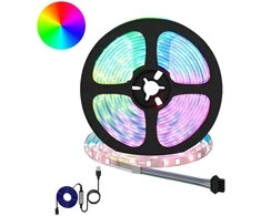 LED juosta 2 pcs Juoda ir permatoma 5500 mm Varis ir plastikas