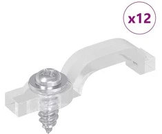LED Juostos Klipai 12 pcs Skaidrus 23,8 x 7,3 x 4,3 mm