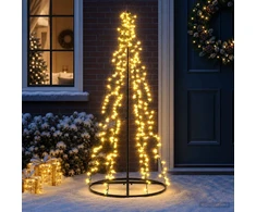 LED kalėdinė eglutė 165 cm 540 LED Šilta balta Plienas Juoda