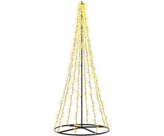 LED kalėdinė eglutė 235 cm 1000 LED Šilta balta Plienas Juoda