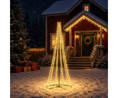 LED kalėdinė eglutė 285 cm 1550 LED Šilta balta Plienas Juoda