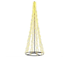 LED kalėdinė eglutė 285 cm 1550 LED Šilta balta Plienas Juoda