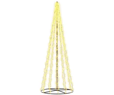 LED kalėdinė eglutė 385 cm 2460 LED Šilta balta Plienas Juoda
