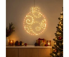 LED kalėdinis rutulys LOVIISA 160 LED Raudona 55 x 65 cm