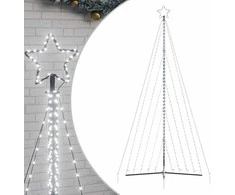 LED Kalėdų eglutė 570 LED Šalta Balta 399 cm