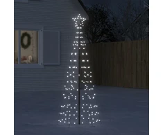 LED Kalėdų eglutė su kuolais 220 LED Šaltai balta 180 cm (tik AU)