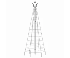 LED Kalėdų eglutė su kuolais 220 LED Šaltai balta 180 cm (tik AU)
