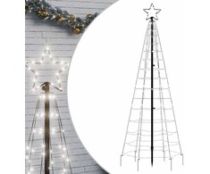 Šviečianti Kalėdų eglutė, 180cm, 220 šaltų LED, kūgio formos