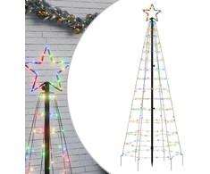 Šviečianti Kalėdų eglutė, 180cm, 220 spalvotų LED, kūgio formos