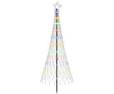 LED Kalėdų medis 180 cm 230 LED Įvairių spalvų Geležis Juoda