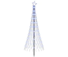 LED Kalėdų medis 180 cm 230 LED Mėlyna Geležis Juoda