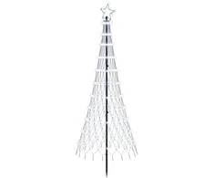 LED Kalėdų medis 180 cm 230 LED Šalta balta Geležis Juoda